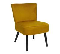Fauteuil Crapaud - HOME DECO FACTORY - GIULIA - Élégant - Jaune et Noir
