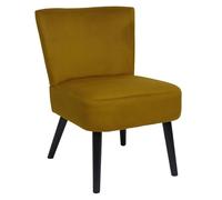 Fauteuil Crapaud - HOME DECO FACTORY - GIULIA - Élégant - Jaune et Noir