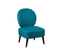 Fauteuil Crapaud Tissu Coloris Bleu Canard - SKALAN -