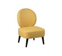 Fauteuil Crapaud Tissu Coloris Jaune Moutarde - SKALAN -