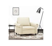 Fauteuil Crème 60 cm Similicuir
