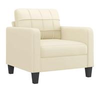 Fauteuil Crème 60 cm Similicuir