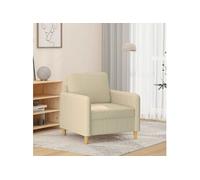 vidaXL Fauteuil Crème 60 cm Tissu