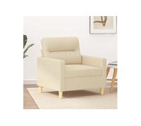 Vidaxl Fauteuil Crème 60 Cm Tissu