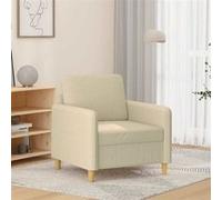 Vidaxl Fauteuil Crème 60 Cm Tissu