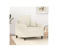 Vidaxl Fauteuil Crème 60 Cm Velours