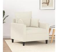 Vidaxl Fauteuil Crème 60 Cm Velours