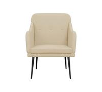 Fauteuil Crème 63x76x80 cm Tissu