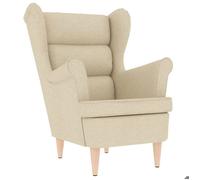 Fauteuil crème 74x84x100 cm - L74 x P84 x H100 cm - Tissu 100 % polyester 1186812