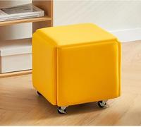 Fauteuil cube gigogne 5 en 1 amovible avec roulettes pivotantes, fauteuil de canapé empilable pour salon, chambre à coucher, salle à manger