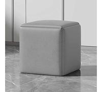 Fauteuil cube gigogne ottoman avec tabourets empilables - Technologie 5 en 1 Tabouret carré en tissu avec roulettes pivotantes pour salon et salle à manger