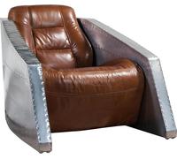 Fauteuil cuir Avion Design Fauteuil club cuir Aviator Vintage Avion nouveau
