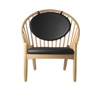 FDB Møbler Fauteuil cuir J166 Jørna noir, nature lxHxP 76,6x86x76,4cm