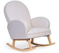 Fauteuil d'allaitement à bascule pour adulte lin beige