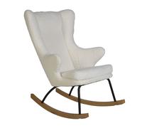 Fauteuil à bascule tissu blanc Luxare Blanc