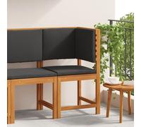 Fauteuil D'angle De Jardin Vidaxl Avec Coussins En Bois D'acacia Massif