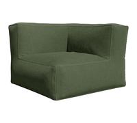 Fauteuil d'angle en velours côtelé vert NOUMARA