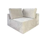 Fauteuil d'angle pour canapé modulable en tissu ecru Hector, Oviala