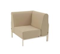 Fauteuil d'angle pour salon de jardin modulable tissu beige 80 x 80 cm Patio Oviala