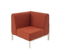 Fauteuil d'angle pour salon de jardin modulable tissu terracotta 80 x 80 cm Patio Oviala