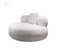 Fauteuil d'appoint, canapé une place, fauteuils ronds avec coussin, paresseux Teddy style nordique créatif et simple, de sol idéal for chambre d'enfant, à coucher, coin lecture, bureau(A,180x72cm)
