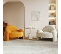 Fauteuil D'appoint en Velours Doux for La Peau, Fauteuil Lounge Rembourré, Fauteuils De Lecture Moderne Et Confortable for Salon, Chambre, Coin(G)