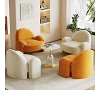 Fauteuil D'appoint en Velours Doux for La Peau, Fauteuil Lounge Rembourré, Fauteuils De Lecture Moderne Et Confortable for Salon, Chambre, Coin(I)