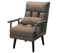 Fauteuil D'appoint Pour Salon En Métal Fauteuil Rembourré Fauteuils Lounge Chaises De Bureau Sans Roulettes Fauteuils Inclinables Réglables Avec Dossier Ergonomique Pour Chambre À Coucher(Dark gray)