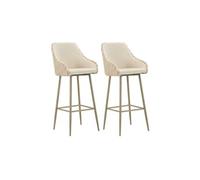 Lot de 2 Tabourets de Bar "Alaska" 111cm Crème