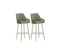 Fauteuil de bar en tissu et métal Alaska (Lot de 2) vert