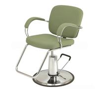 Fauteuil de barbier hydraulique avec mousse haute élasticité et cuir PU, rotatif à 360° pour salon professionnel et spas