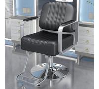 Fauteuil De Barbier Professionnel, Fauteuil De Salon Pivotant À 360° Doté D'une Pompe Hydraulique Robuste, D'un Siège Spacieux Avec Un Rembourrage De 16 Cm D'épaisseur,Cc