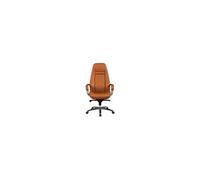 Fauteuil de bureau 50x68x120-130 cm en cuir caramel - MINAKI