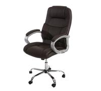 Fauteuil De Bureau Américain Boston Xxl, Charge 150kg, Similicuir Marron Multicolore