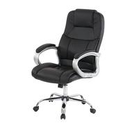 Fauteuil De Bureau Américain Boston Xxl, Charge 150kg, Similicuir Noir Multicolore