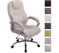 Fauteuil de bureau APOLL en tissu - CLP - XXL - Capacité de charge 210 kg - Hauteur ajustable - Chaise de chef 122 cm