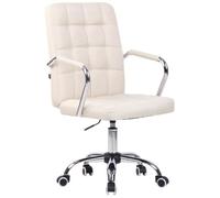 Fauteuil de bureau - CLP - Terni - Réglable en hauteur - Pivotant - Crème-Tissu