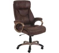 Fauteuil de bureau - Dallas - Pivotant - Charge 150kg - Tissu daim taupe - Ergonomique