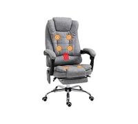 Vinsetto – Fauteuil de bureau – Tissu microfibre – 65x70x119 cm – Gris clair
