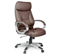 Sofotel Fauteuil de bureau EG-223 cuir marron réglable à roulettes