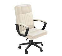 Fauteuil de bureau ergonomique avec accoudoirs rembourrés et roulettes réglables en hauteur avec support lombaire Convient pour une utilisation au bureau Chaise d'étude confortable assise
