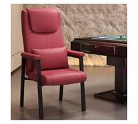 Fauteuil de Bureau Ergonomique avec Soutien Lombaire, Dossier Haut et Coussin rembourré, Fauteuil Moderne en Cuir Rouge pour la Maison et Le Salon, Fauteuil élégant pour Plus de Confort