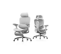 Fauteuil de bureau ergonomique C300 V2 - Accoudoirs 8D - Maille respirante - Repose-pieds - Gris