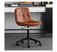 Fauteuil de Bureau Ergonomique en Cuir - Fauteuil pivotant réglable avec Dossier Moyen pour la Maison, Le Bureau, Le Salon et Le Bureau - Fauteuil de Bureau Confortable