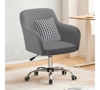 Fauteuil de Bureau Ergonomique en Cuir Gris foncé, pivotant et inclinable, Respirant et Confortable, idéal pour la Maison et Le Bureau, pour de Longues Heures de Travail.
