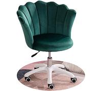 Fauteuil de Bureau Ergonomique en Velours Vert foncé avec revêtement en pétales et Fonction pivotante