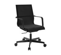 Fauteuil de bureau ergonomique Ewen Sitness avec accoudoirs - Assise et dossier en maille filet - Noir