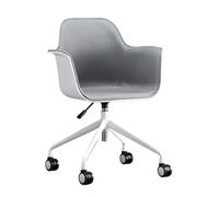 Fauteuil de Bureau Ergonomique, inclinable et pivotant, Pieds en Acier Carbone, capacité de Charge de 250 kg, pour Bureau et Chambre (Gris +)