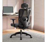 Fauteuil de Bureau Ergonomique pivotant avec Support Lombaire 4D, Appui-tête et accoudoirs réglables, inclinable à 150°, Repose-Pieds rétractable - pour Le Travail, Les Films et la détente (