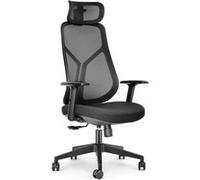Waytex Fauteuil de Bureau Ergonomique Tissu et Mesh -Appui-tête réglable 2D - Accoudoirs réglables - Assise mémoire de Forme - Basculant synchrone 3 Positions - Usage intensif pour + de 7h